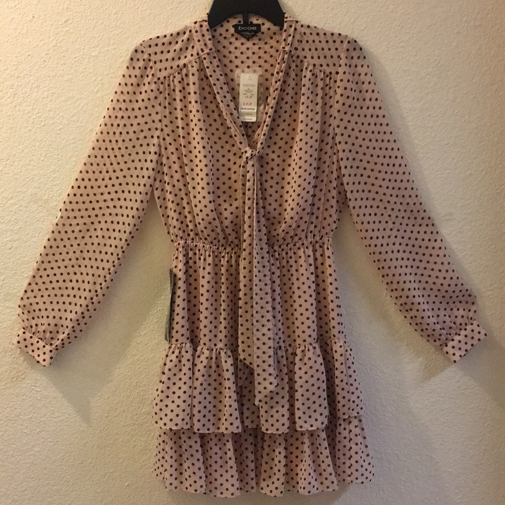 Bebe polka dot dress
